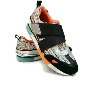 Aldo Kosmo Strap Sneakers unique tweed blue orange